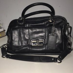 Black Kristen leather satchel- Coach